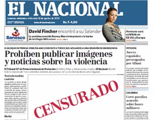 Un diario de Caracas sufre censura