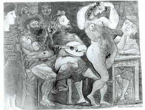 Bacanales, cabarets e intimidades en la obra gr�fica de Pablo Picasso