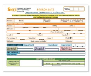 SNTE levanta padr�n pol�tico de maestros