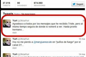 La cantante hizo patente en las redes sociales su dolor ante la p�rdida