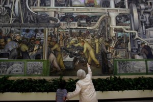 Mural pintado por Diego Rivera en el Detroit Institute of Art