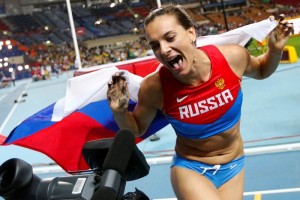 Yelena Isinbayeva cierra su brillante trayectoria con su tercera corona mundial.
