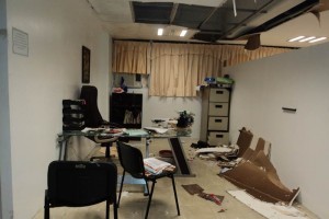 La sede diplomtica de Honduras present mayor afectacin por el techo colapsado que destruy gran p