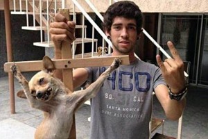 El joven reitera que l no crucifico a la perrita raza chihuahua, si no que la encontr camino a su 