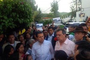 Pea Nieto en su visita al municipio guerrerense