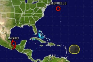 La depresin tropical nmero 10 evolucion esta maana a la tormenta Ingrid en el Golfo de Mxico