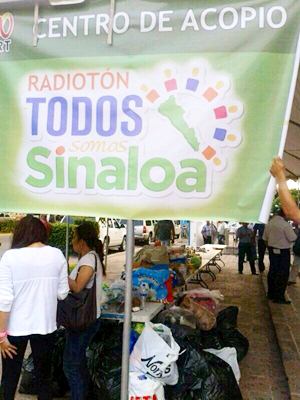 Los donativos se pueden llevar al Radiotn en Mazatln (frente al Bacanora), en Los Mochis (en Plaza
