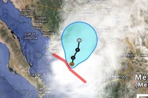 El huracn Manuel toc tierra entre las 8:30 y 9:00 horas sobre la isla de Altamura