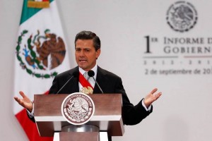 El presidente Enrique Pea Nieto en su mensaje por su Primer Informe