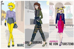 Vemos una estilizada, Lisa Simpson, vistiendo del dise�ador Marc Jacobs