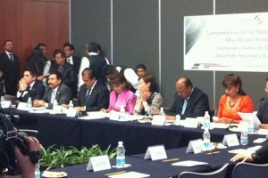 La secretaria de Desarrollo Social, Rosario Robles Berlanga durante su comparecencia 
