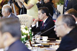 El presidente Enrique Pea Nieto durante una sesin de la cumbre del Foro de Cooperacin Econmica A