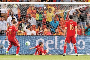 Espa�a cae en lugar donde se consagr�