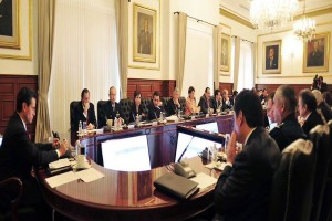 El presidente Enrique Pea Nieto en reunin con su gabinete legal y ampliado
