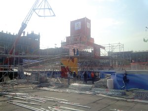 Casi lista, pista de hielo en el Z�calo