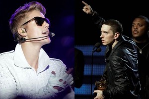 Eminem piensa que -si convence a Justin de que lo mejor que puede hacer es quedarse en su casa duran