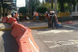 Inician trabajos de rehabilitacin en Masaryk La circulacin est cerrada al trnsito vehicular, sin que hasta el momento se reporten mayores afec