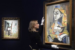Es la primera vez en ms de 55 aos que ese retrato de Jacqueline Roque, segunda esposa de Picasso, 