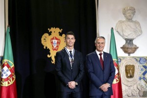 Cristiano Ronaldo estuvo acompaado por su familia y Florentino Prez, presidente del Real Madrid