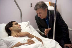 Santos fue al hospital donde operaron a Falcao.