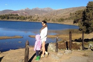 M�nica comparti� en Instagram el momento que vivi� con su hija en la laguna de Mucubaj�