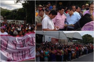 Pobladores y policas ciudadanos desarmados cerraron la carretera federal Mxico-Acapulco, en los l