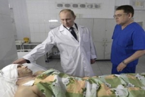 El presidente ruso, Vladimir Putin se reuni con los heridos de las explosiones de hace unos das 