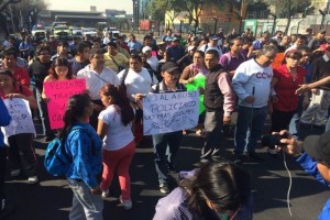 Los inconformes se reunieron a las 9:00 de la ma�ana en la Calzada de Tlalpan, colonia �lamos, y cer