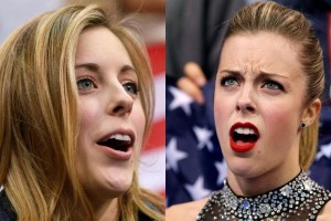 Ashley Wagner pas de un gesto amable a uno de incredulidad.