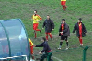 As� demostr� su euforia el futbolista.