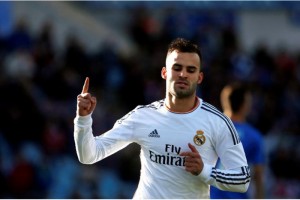 Jese celebra su anotaci�n ante el Getafe