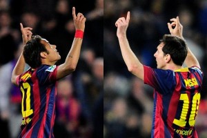 <b>Video.</b> Messi y Neymar lucen con golazos. Cul es mejor? Messi y Neymar consiguieron grandes anotaciones.