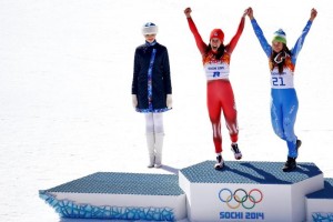 Tina Maze y Dominique Gisin terminaron en el primer sitio en la prueba de esqu alpino en Sochi 2014