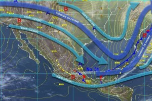 Prevn lluvias en varios estados por frente fro 34 Una circulacin anticiclnica dominar gran parte de Mxico, por lo que habr tiempo estable sin pro