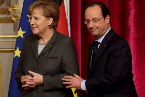 Previamente, Merkel presidi junto a Hollande un consejo de ministros franco-alemn en el que la sit