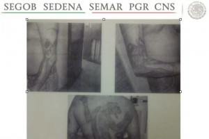 En la conferencia de prensa se presentaron estas fotograf�as de los tatuajes con los que se identifi