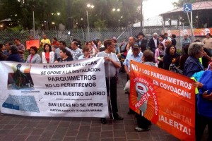 Avala INAH instalacin de parqumetros en Coyoacn Vecinos de la delegacin Coyoacn han realizado diversas manifestaciones en contra de la colocacin