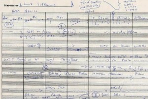 La partitura en la que John Coltrane compuso 'A love supreme'.