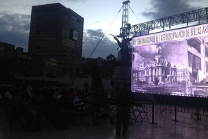 El concierto tambin fue proyectado en una pantalla instalada en la explanada del Palacio de Bellas 