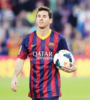 <b> Liga espaola. </b>Messi festeja logro en Facebook