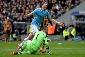 Edin Dzeko puso el 2-0 definitivo en el �ltimo minuto del partido