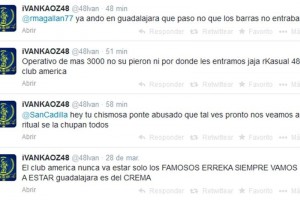 El aficionado del Amrica presumi en su cuenta de twitter la burla al cerco de seguridad