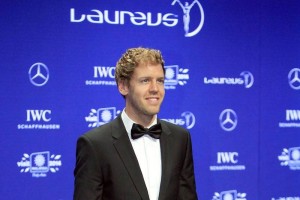 Sebastian Vettel recibi� el Premio Laureus tras conquistar por cuarta ocasi�n el Mundial de F1.