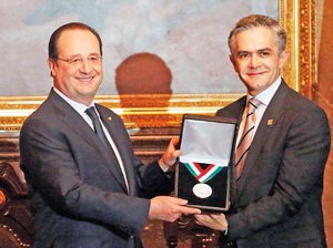 Recibe Mancera a Hollande como hu�sped distinguido