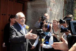 El pasado 06 de marzo, 'Gabo' salud a la prensa que fue a felicitarlo por su cumpleaos.