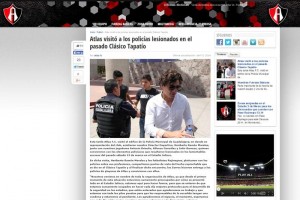 Atlas visita a policas heridos tras clsico tapato Jugadores del Atlas convivieron con los elementos de seguridad heridos en el Jalisco.