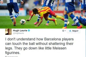 'Doctor House' critica y se burla del Bara Hugh Laurie envi un mensaje para el FC Barcelona.
