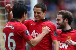 <b>Video.</b> Se enracha CH14, marca gol para el ManU El mexicano celebra su gol en el St James' Park