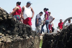 Apecto de las afectaciones en los dos puentes