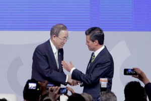 El presidente Enrique Pea Nieto reconoci la labor de Ban Ki-moon, por su liderazgo en la conducci